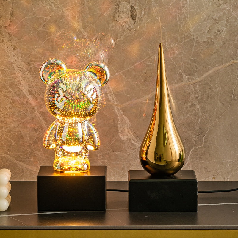Lisslune | LED Bear Fireworks Night Lamp
