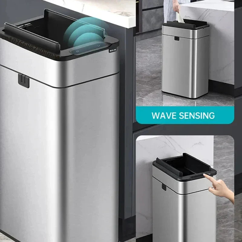 Lisslune | Smart Stainless Steel Automatic Sensor Trash Bin