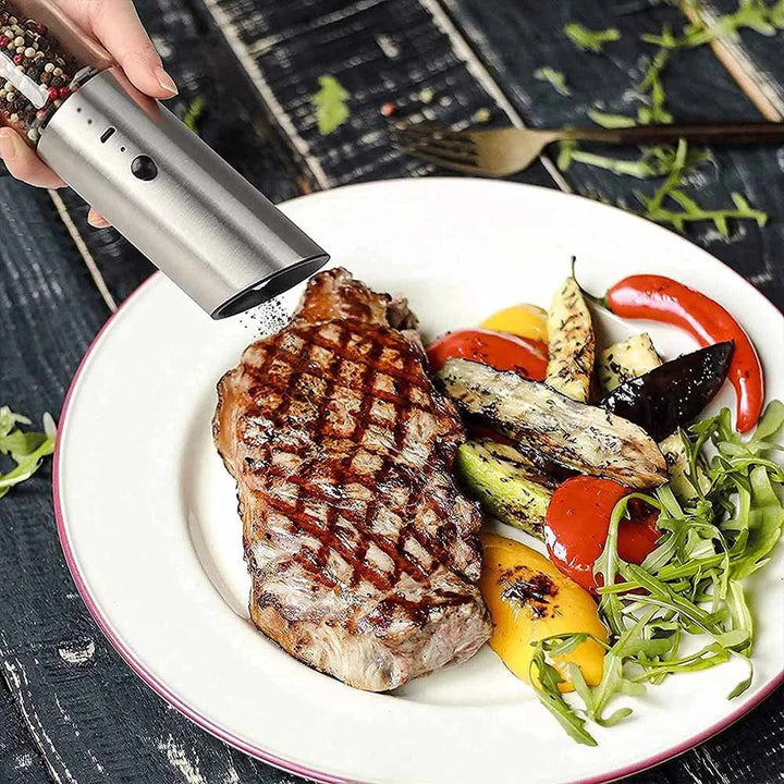 Lisslune | USB rechargeable gravity spice mill Duo - Modern salt and pepper mills