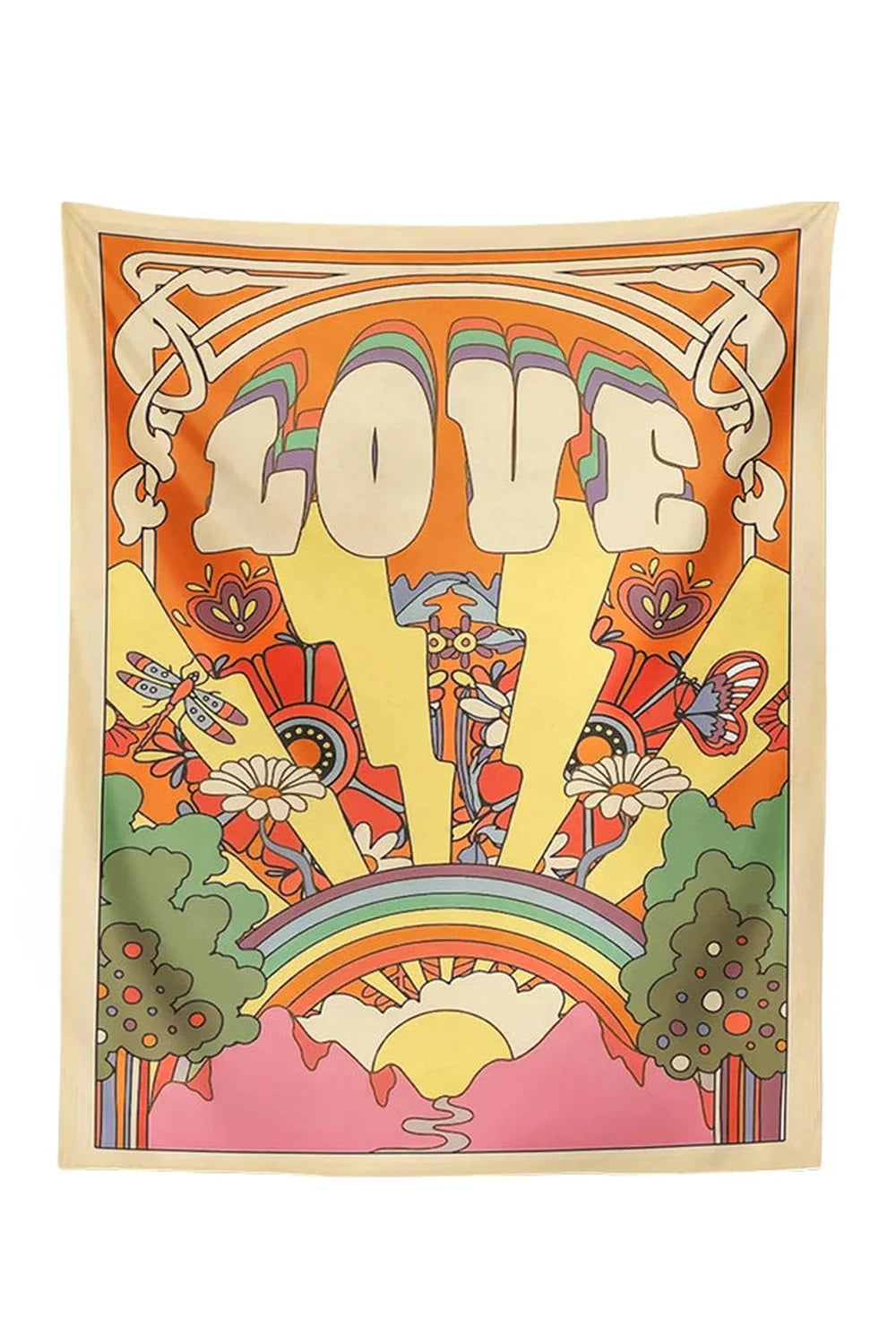 Lisslune | Love Retro Wall Tapestry