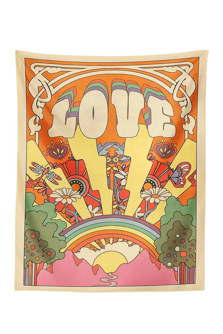 Lisslune | Love Retro Wall Tapestry