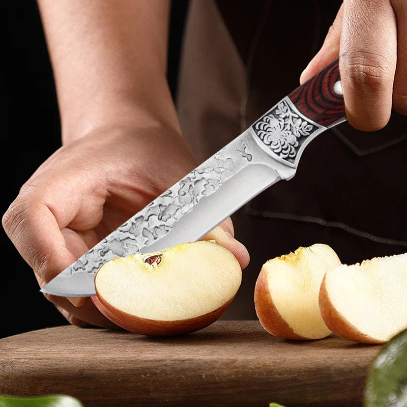Lisslune | Forged Stainless Steel Cleaver Knife - Versatile Kitchen Chef, Meat, Fruit, BBQ, and Boning Knife with Cover