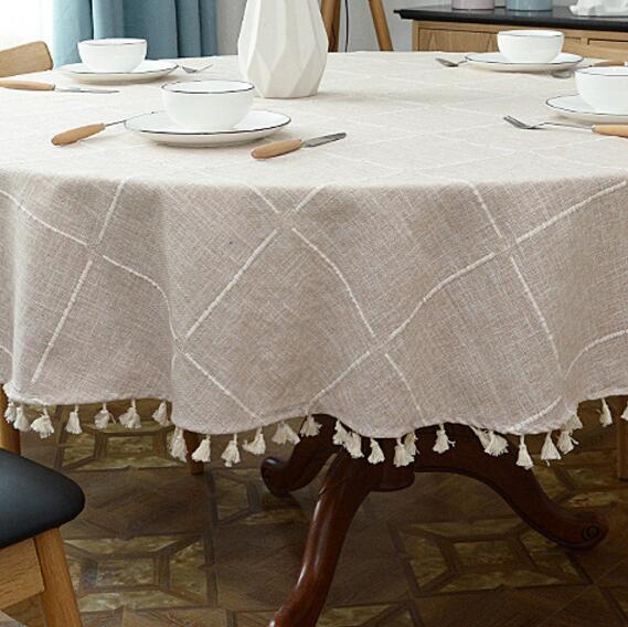 Lisslune | Aesthetic Round Linen Tablecloth
