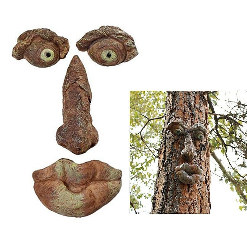 Lisslune | Funny garden decoration tree face old man