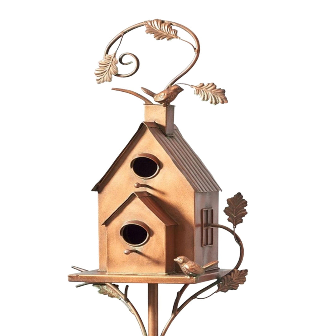 Lisslune | Metal art birdhouse garden stake - Talart