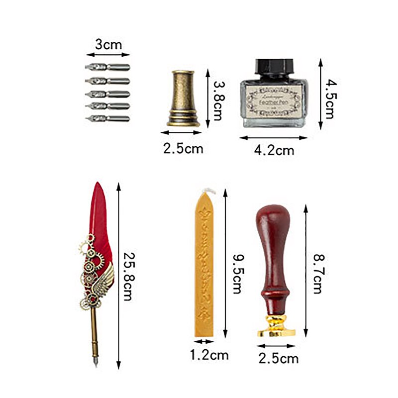 Lisslune | Phoenix Feather Mechanic Calligraphy Pen Set