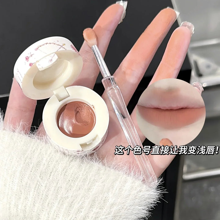 Rynx | 6 Colors Matte Lipstick Canned Pudding Lipstick Pink Lip Gloss Long-Lasting Lip Lacquer Does Not Fade Long-Lasting Lip Makeup Cosmetics