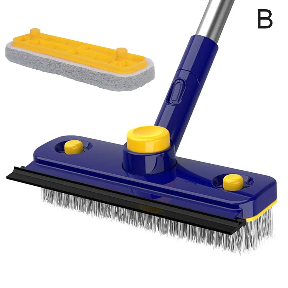 Lisslune | 2in1 V-Shaped Long Handle Floor Scrub Edge Cleaner Brush
