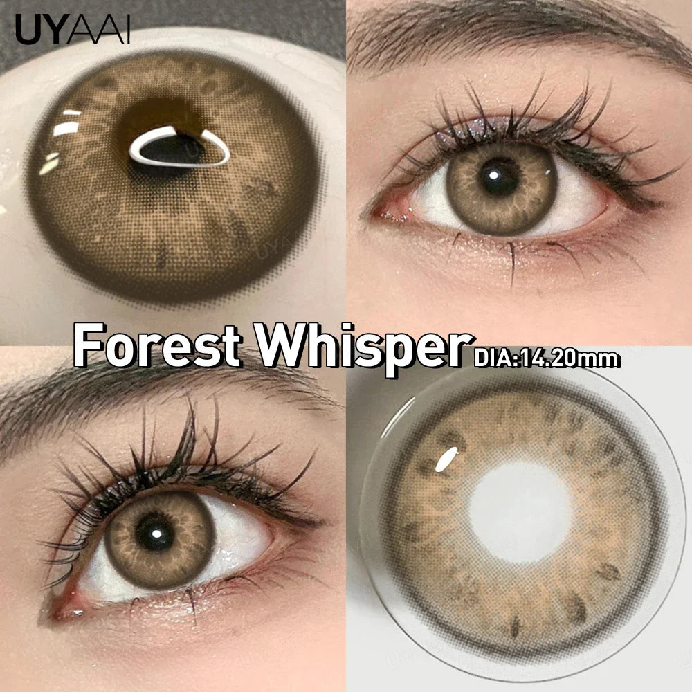 Rynx | 1 Pair Brown Lenses Natural Large Eyes Gray Lenses Cosmetics Korean Style Lenses y2k Colorcon Blue Eye Contacts Purple Lenses