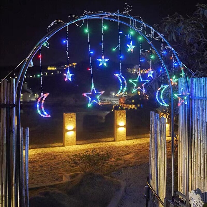 Lisslune | Solar Moon Star Lamp LED String Lights Decoration