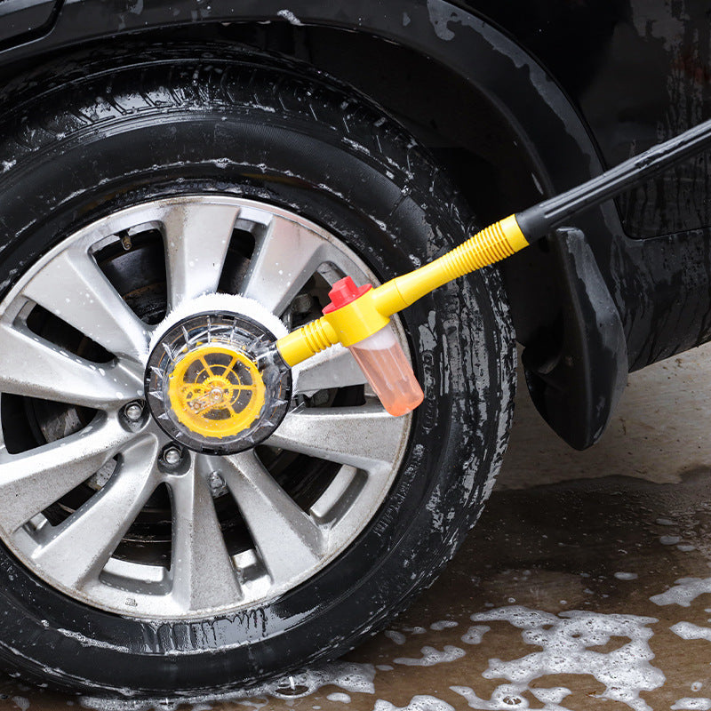 Lisslune | TurboBrush 360 Car Wash Brush – Rotating Brush with Soap Dispenser & Extension Pole