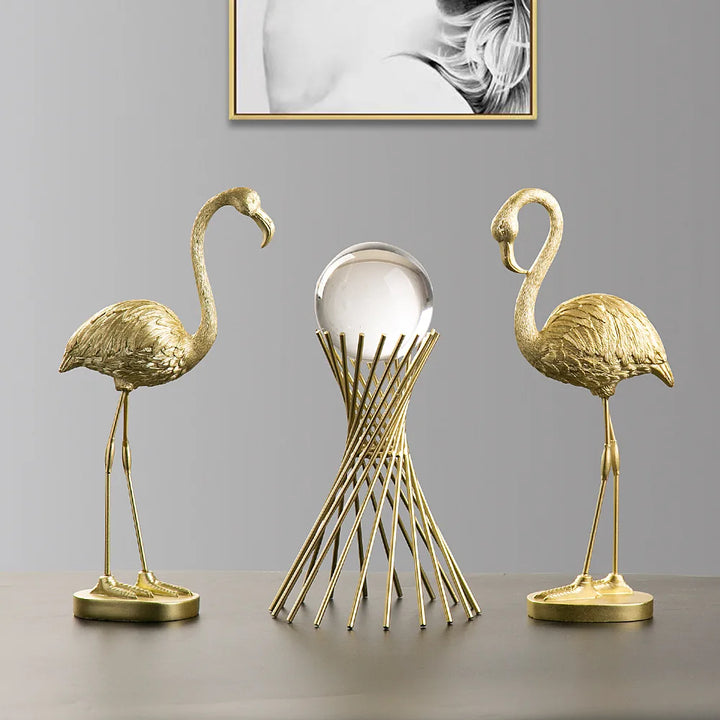 Lisslune | Nordic Flamingo Figurine Figure Statue Sculpture Living Room Office Wedding Party Ornaments Home Decor Decoration Accessories