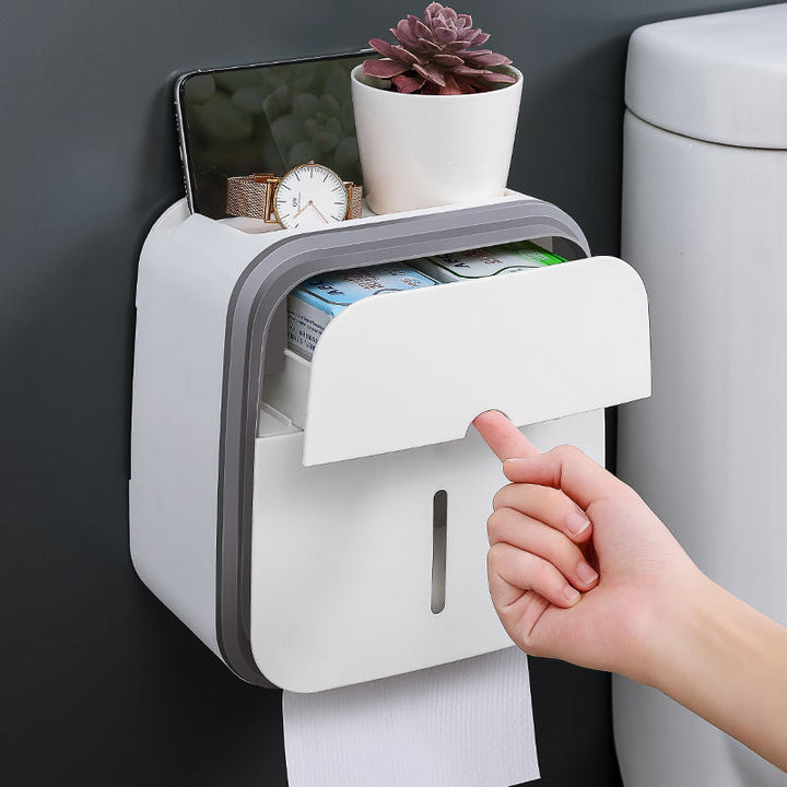 Lisslune | Wall-Mounted Bathroom Organizer Tissue Box Holder