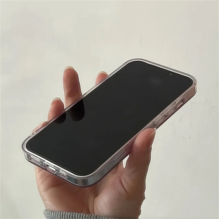 Lisslune | Für iPhone 16 15 14 13 12 11 Pro Max 7 8 Plus X XS Süßes Dopamin Farbblock Match Plaid Klare Handyhülle Pinke Tartan Weiche Abdeckung