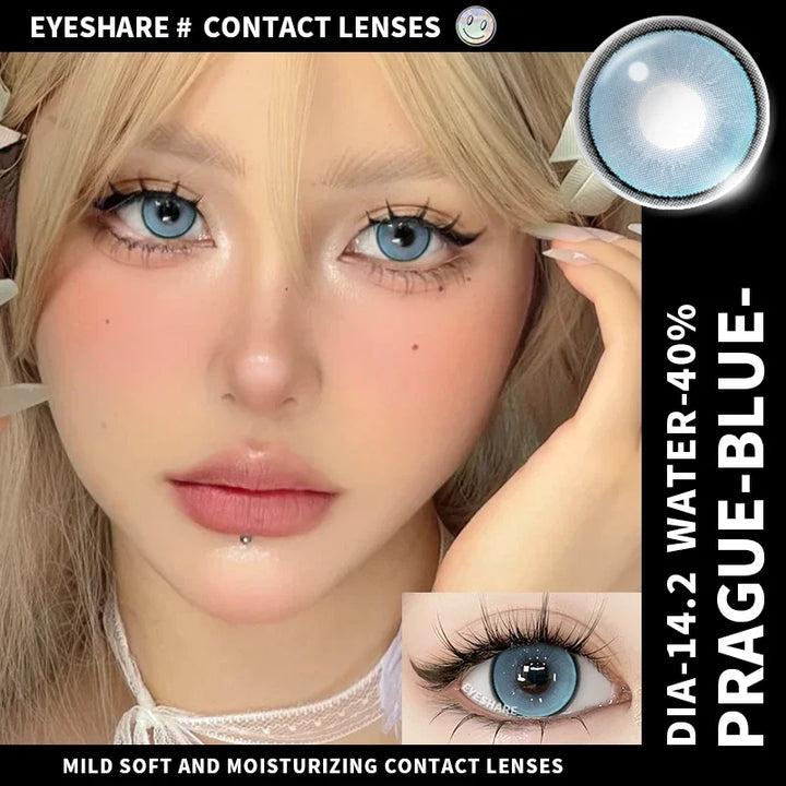 Rynx | 1 Pair New Color Contact Lenses for Eyes Purple Lenses Gray Pupil Lens Brown Eye Lens Annual Cosmetic Blue Eye Contacts
