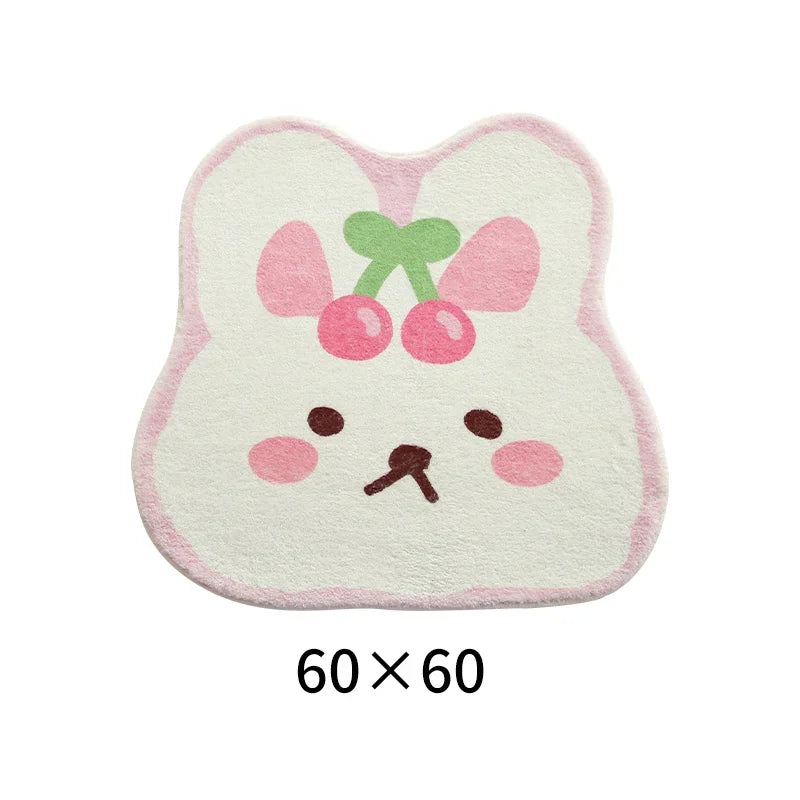Rynx | Cute Plush Bedroom Rug IG Fashion Girls Elegant Living Room Rugs Modern Cartoon Minimalist Sweet Rug Doormat Kawaii IG Home Decor