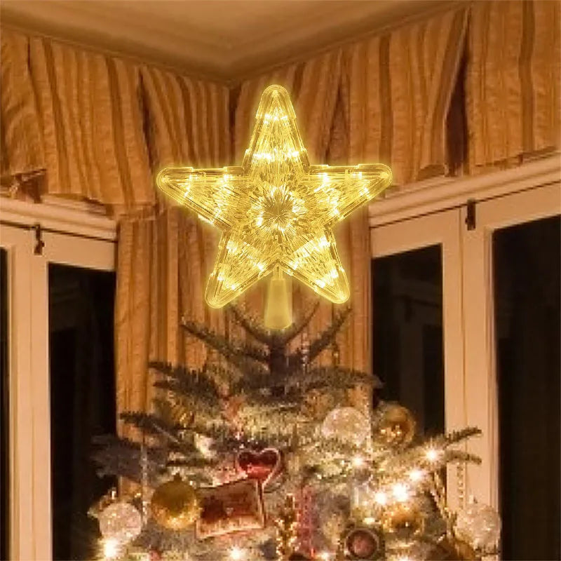 Rynx | LED Glowing Christmas Tree Star Christmas Tree Decoration Lamp 2025 New Year's Decorations For Home Navidad Natal Noel
