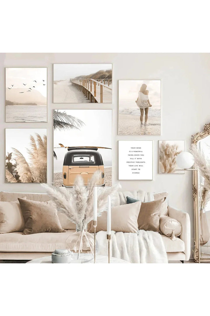 Lisslune | Surf & Travel Canvas Poster