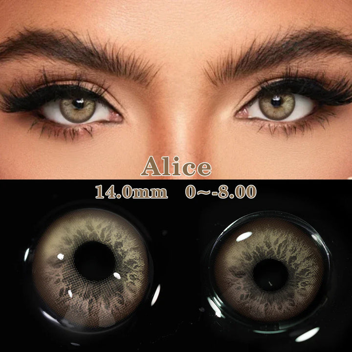 Rynx | New 1 Pair Colored Contact Lenses for Brown Eyes, Fashionable Blue Eye Lenses, Yearly Korean Gray Contact Lenses