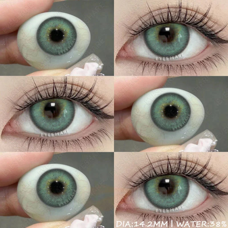 Rynx | Naturally colored contact lenses for the eyes 1 Pair Green eye lenses Blue eye contacts Brown lenses Yearly Korean Gray pupils