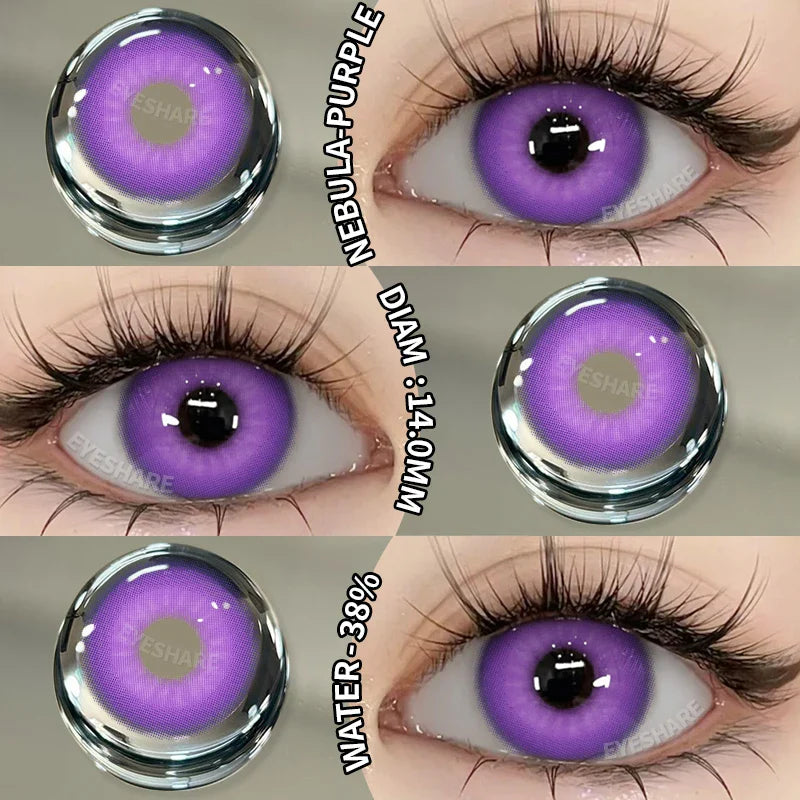 Rynx | Halloween Cosplay Colored Contact Lenses 1 Pair Cute Blue Contacts Anime Red Lenses Beautiful Pupils Green Eyelens