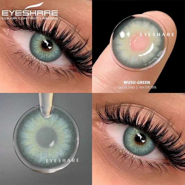 Rynx | Colored contact lenses for eyes 1 pair Black lenses Blue eye contacts Gray pupil lens Annual cosmetic contact lenses