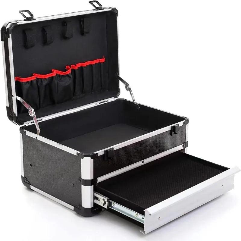 Lisslune | Ultimate Ergonomic Aluminum Tool Box with Organized Drawers - The Perfect Portable Storage Solution