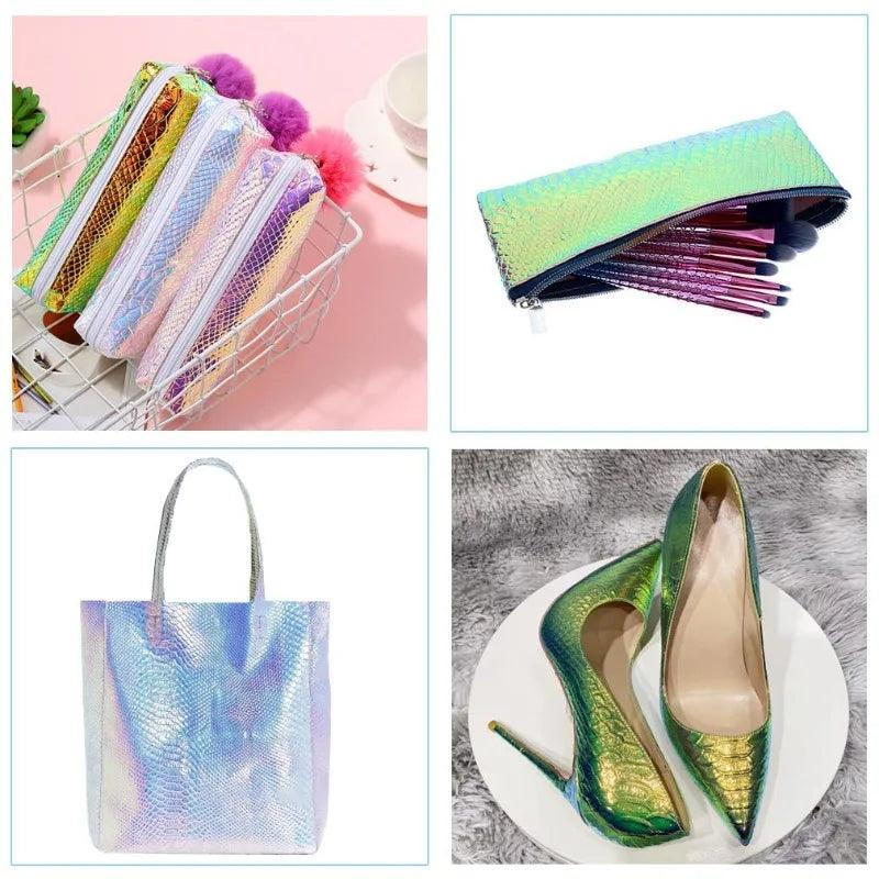 Lisslune | Iridescent Dragon Scale Leather for enchanting DIY creations