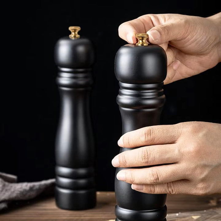 Lisslune | Salt and Pepper Mill Set – Manual Spice Mill made of Wood with Ceramic Grinder & Adjustable Grinding Degree