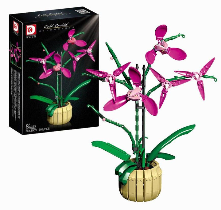 Lisslune | DIY Elegant Blue Phalaenopsis Flower Craft Kit: Create your own impressive home accessory
