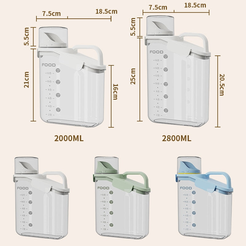 Lisslune | Transparent Measuring Food Storage Dispenser