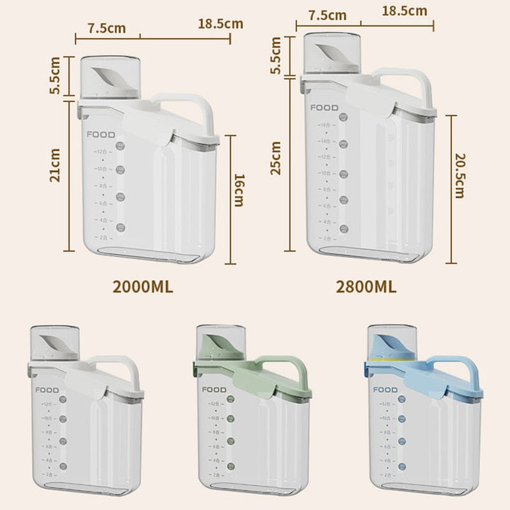 Lisslune | Transparent Measuring Food Storage Dispenser