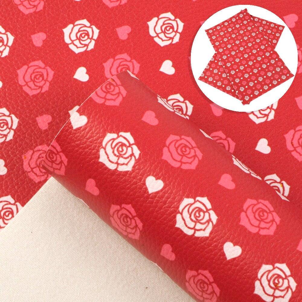 Lisslune | Floral Lychee Blossom Synthetic Leather Crafts Sheet - 20x33cm