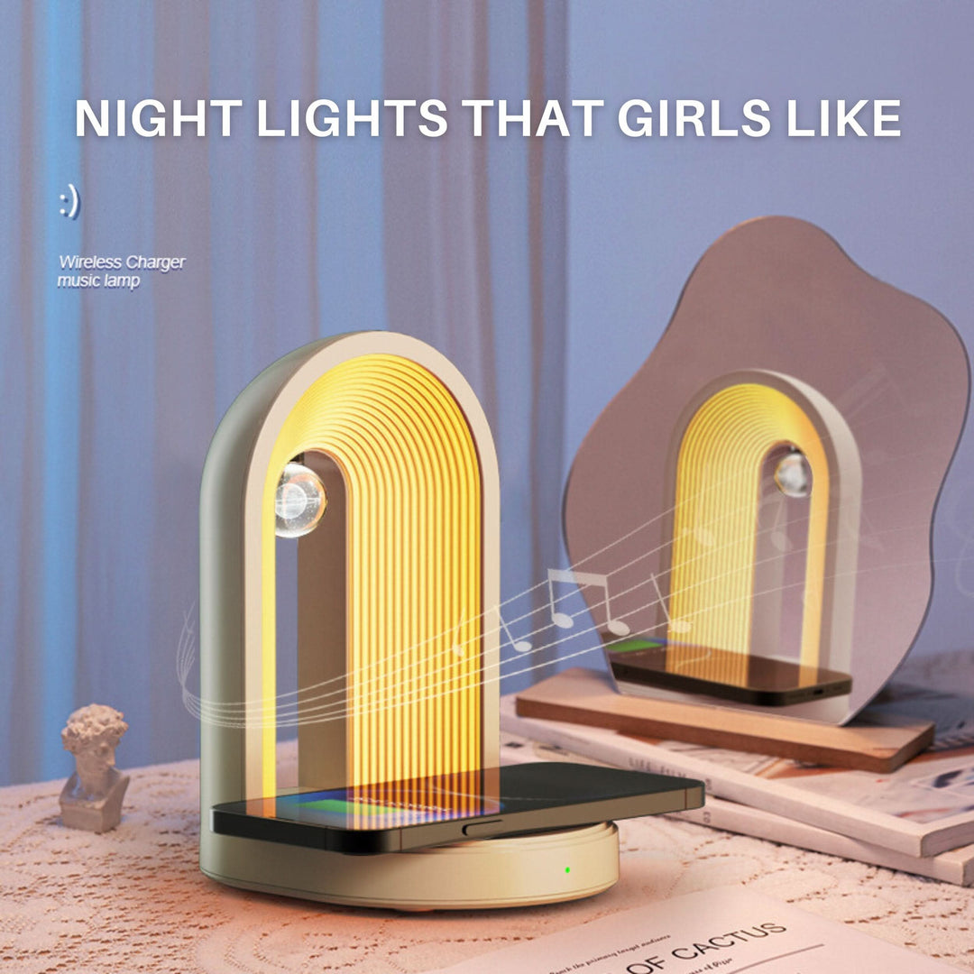 Lisslune | LUMIVIBE – Wireless Charging and Speaker Lamp