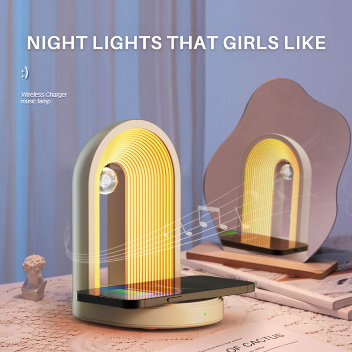 Lisslune | LUMIVIBE – Wireless Charging and Speaker Lamp