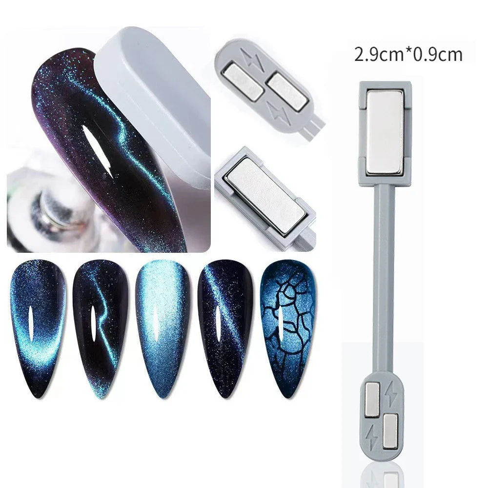 Rynx | Super Strong Thick Strip Magnet Cat Eyes Magnet for Nail Gel Polish 3D Line Strip Effect French Multi-Function Magnet Pen Tools