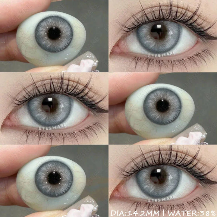 Rynx | Naturally colored contact lenses for the eyes 1 Pair Green eye lenses Blue eye contacts Brown lenses Yearly Korean Gray pupils