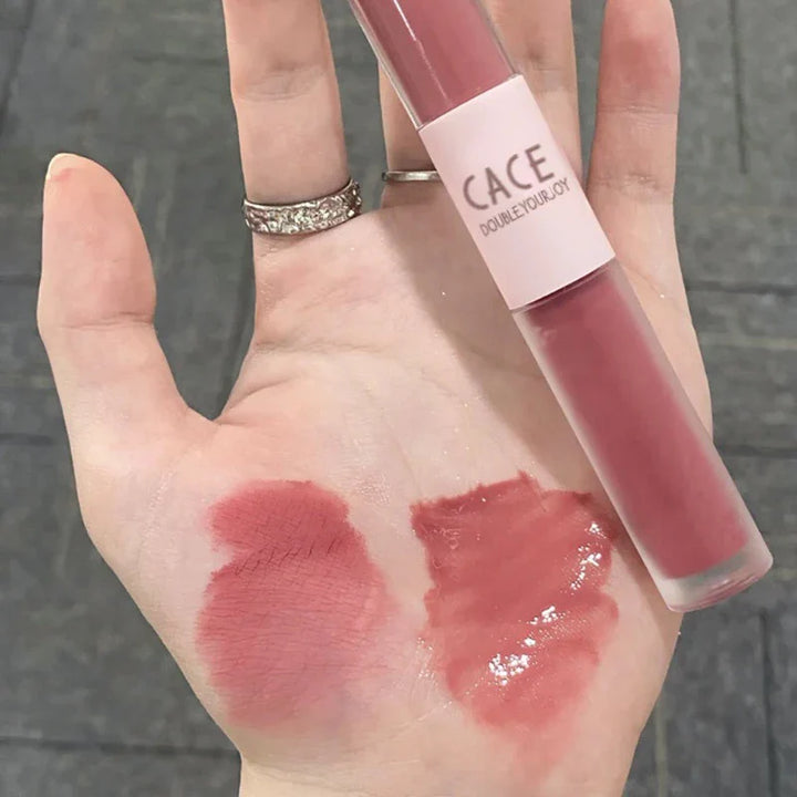 Rynx | Double Head Lip Lacquer Mirror Gel Lipstick Matte Fog Lip Mud Long-lasting Moisturizing Lip Gloss Tint Korea Makeup Women Cosmetics