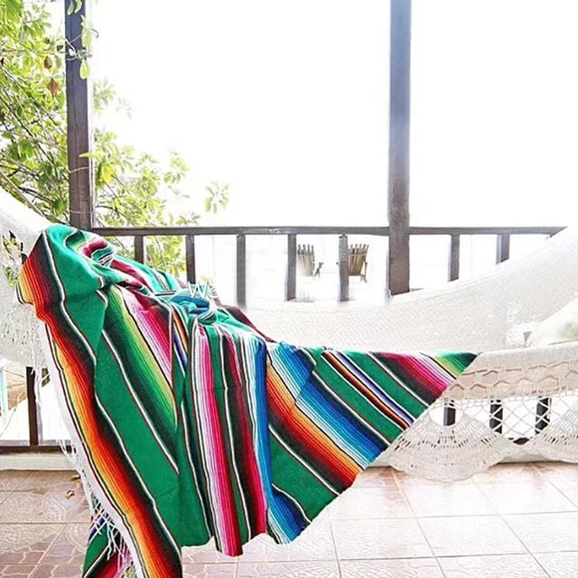 Lisslune | Colorful Mexican Serape Blanket