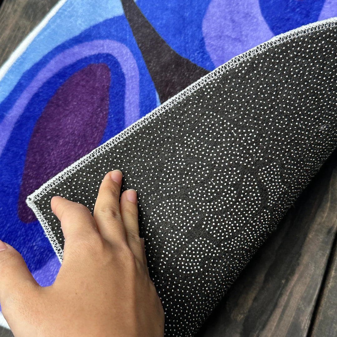 Rynx | Sexy Flowing Colored Rug Digital Printing Technology Simple Housewarming Gift Handmade Non-Slip Decorative Rug