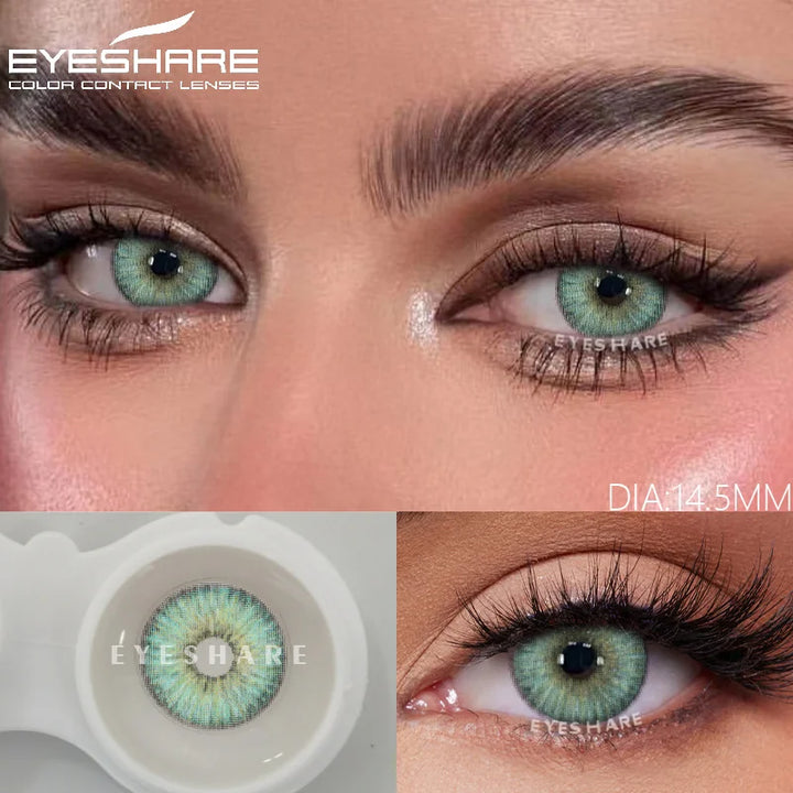 Rynx | 2pcs Colorful Pupils for Eyes Color Contact Lenses Green Eye Color Lenses Blue Eye Contacts High Quality Gray Soft Pupils