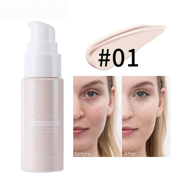 Rynx | Liquid Face Foundation Cream Oil Control BB Cream Matte Base Brightening Concealer Long-lasting Full Coverage Women's Makeup Cosmetics