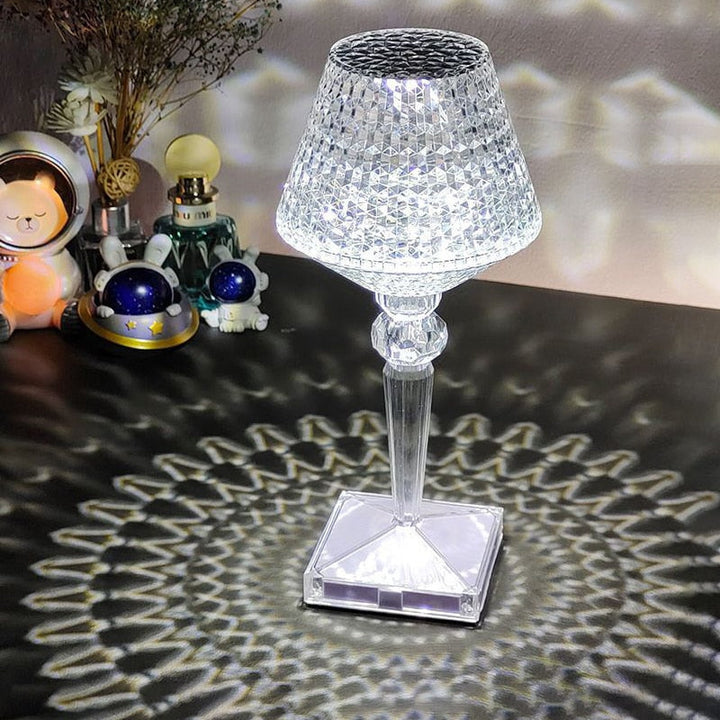 Lisslune | Diamond Glow Rechargeable Crystal Table Lamp