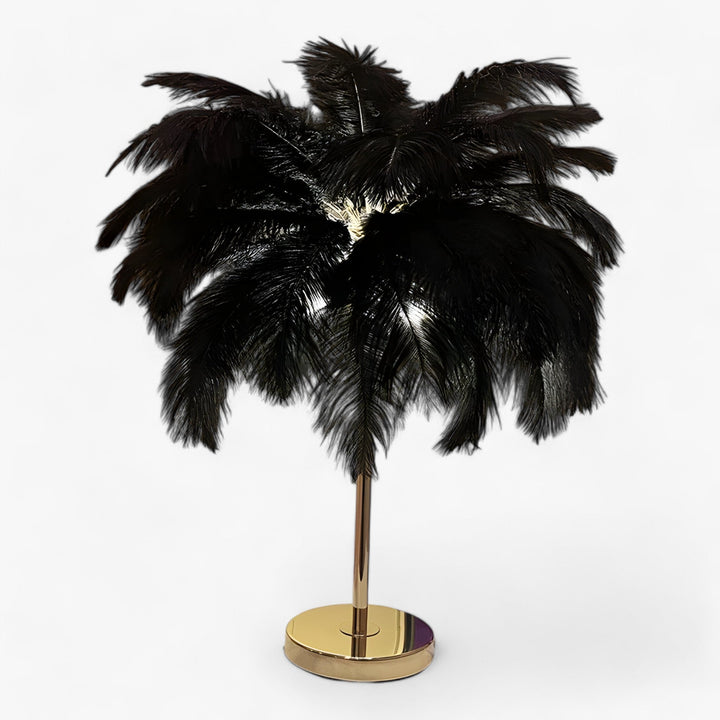 Lisslune | FeatherGlow | Table lamp with touch control - LED with feathers for weddings and room decoration