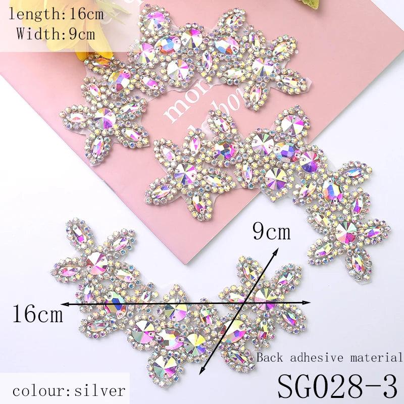 Lisslune | Sparkling Crystal-Studded Rhinestone Waist Appliqué Belt