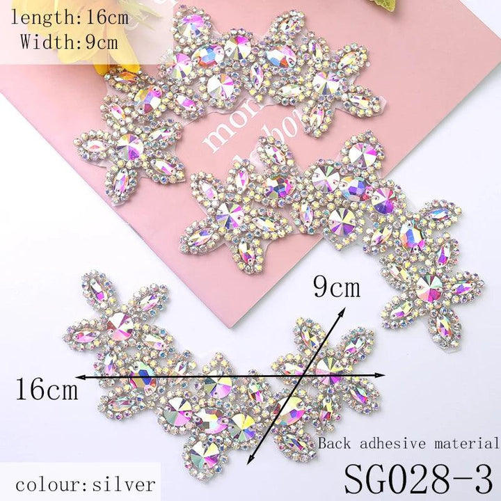 Lisslune | Sparkling Crystal-Studded Rhinestone Waist Appliqué Belt