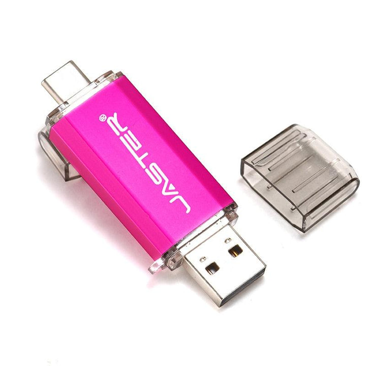 Lisslune | Premium 2-in-1 Type-C USB Flash Drive - Golden Metal Design with High-Speed Data Transfer and Enhanced Security