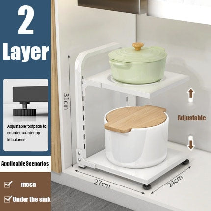 Lisslune | Easy Stack Adjustable Multi-layer Corner Rack