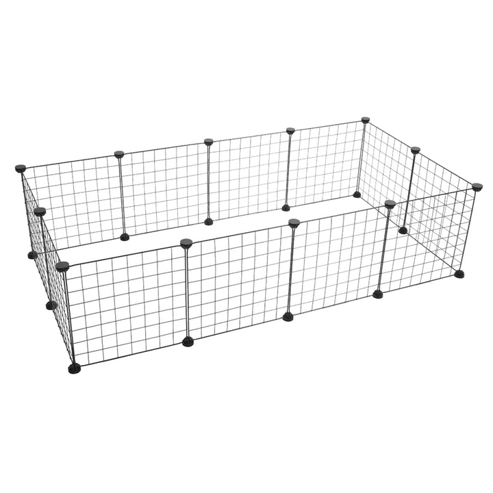 Lisslune | "Haustierlaufstall: Innen-Metallkäfig für Meerschweinchen, Kaninchen. Tragbarer Gartenzaun, Hundehütte, Zaun-Zelt.