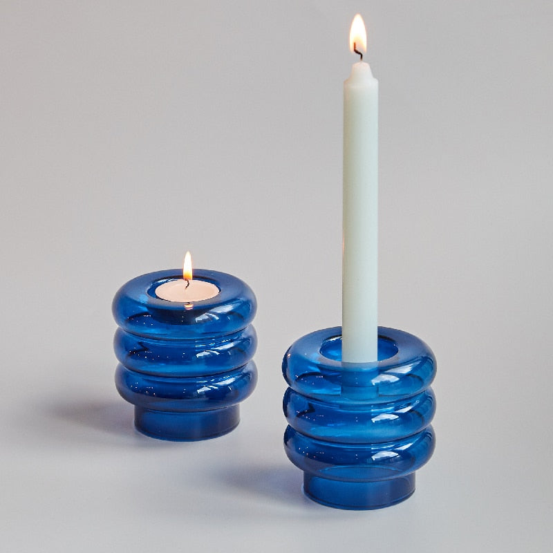 Lisslune | Dual Glass Spiral Candle Holder